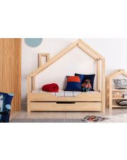 Drewniane łóżko dziecięce domek z szufladą Lumo 8X w sklepie Edinos.pl