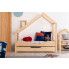 Zdjęcie produktu Drewniane łóżko dziecięce domek z szufladą Lumo 8X.