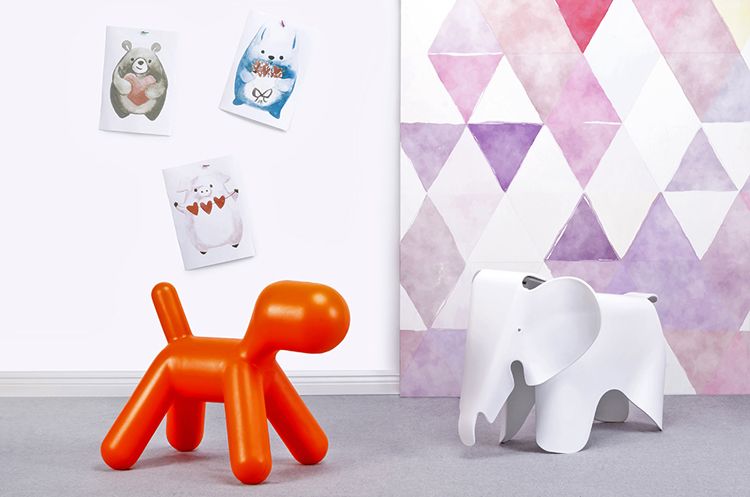 Pomarańczowe krzesło piesek Hoksing