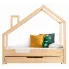 Zdjęcie produktu Drewniane łóżeczko dziecięce domek z szufladą Induro 9X.
