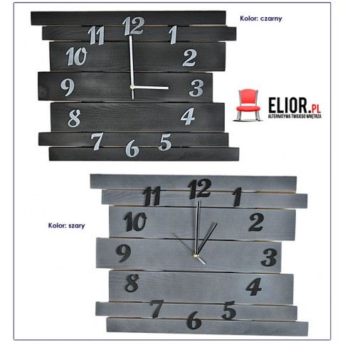 Zdjęcie duży zegar drewniany Liptos 6R na ścianę biały - sklep Edinos.pl