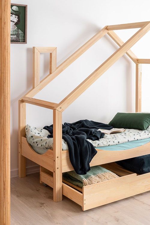 Łóżko dziecięce w formie domku z szufladą Induro 11X