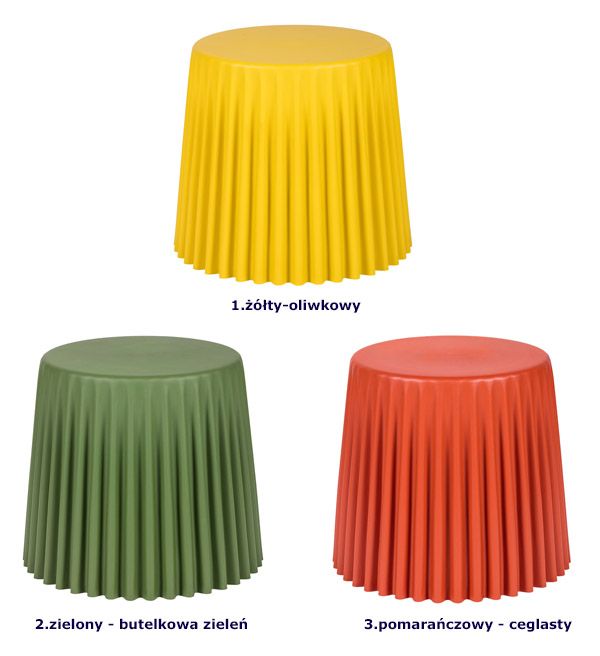 Żółty stołek Muffi