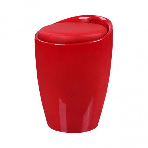 Zdjęcie produktu Pufa ze schowkiem Samba - czerwona.