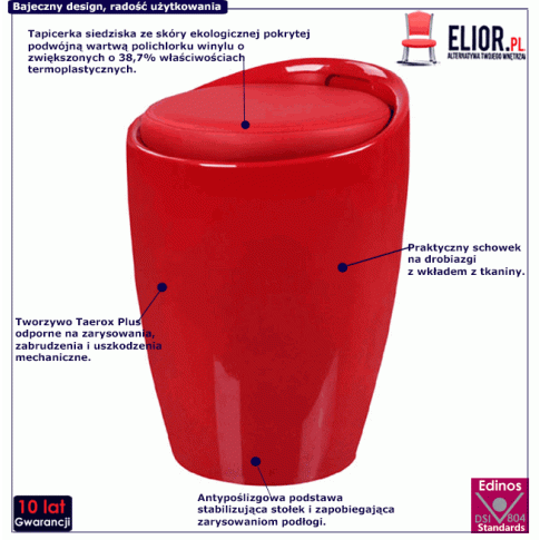 Zdjęcie designerska pufa ze schowkiem Brevir | Edinos.pl