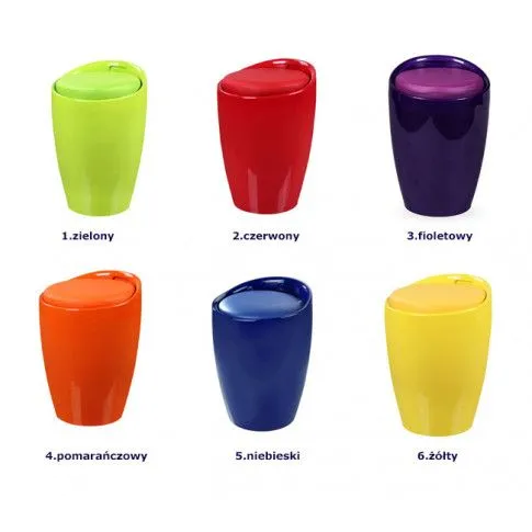 Fotografia Pufa ze schowkiem Brevir - czerwona z kategorii Krzesła