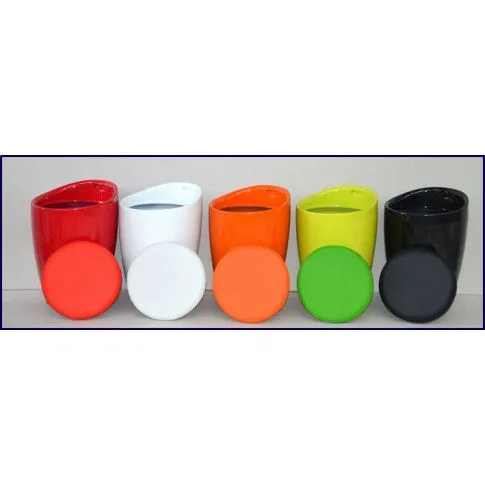 Szczegółowe zdjęcie nr 4 produktu Pufa ze schowkiem Brevir - czerwona