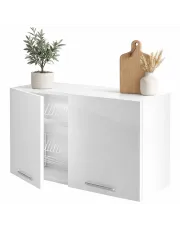 Kuchenna szafka górna z ociekaczem Vokres 28X - biały połysk w sklepie Edinos.pl