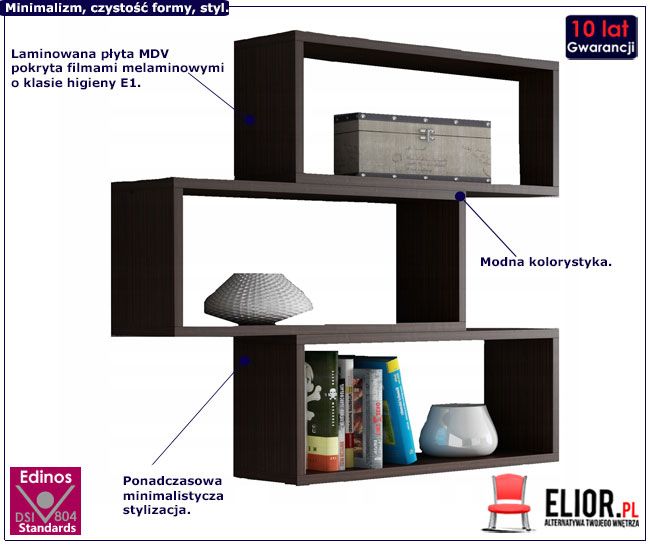Produkt Półka wisząca wenge - Hikari
