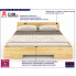 Fotografia Drewniane łóżko skandynawskie Laurell 2S - 6 ROZMIARÓW z kategorii Łóżka dwuosobowe, podwójne