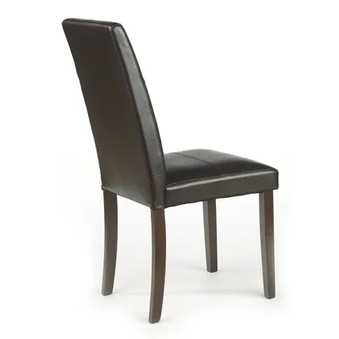 Szczegółowe zdjęcie nr 5 produktu Brązowe krzesło tapicerowane wenge - Stiki