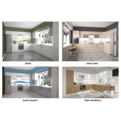 Szczegółowe zdjęcie nr 4 produktu Kuchenna szafka górna okapowa z witryną Vokres 30X - biała