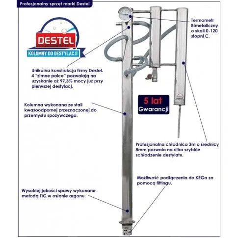 Fotografia Kolumna do destylatora Pura 1200XL z kategorii Wnętrza