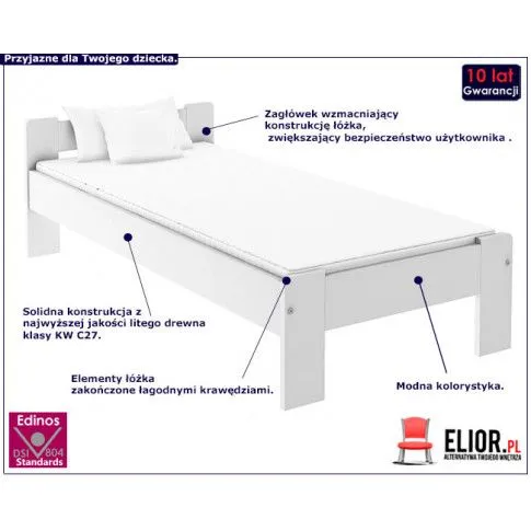 Fotografia Łóżko drewniane Ottav 180x200 - 7 kolorów z kategorii Łóżka i materace