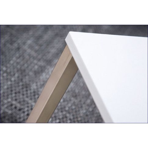 Szczegółowe zdjęcie nr 6 produktu Industrialny stolik pod laptopa w stylu loft Platten - biały