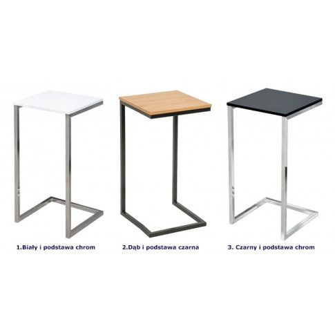 Szczegółowe zdjęcie nr 7 produktu Industrialny stolik pod laptopa w stylu loft Platten - biały
