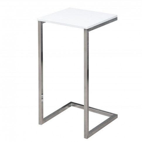 Zdjęcie produktu Industrialny stolik pod laptopa w stylu loft Platten - biały.