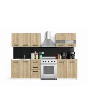 Zestaw mebli kuchennych dąb sonoma - Igaris w sklepie Edinos.pl