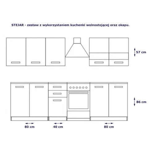 Szczegółowe zdjęcie nr 5 produktu Zestaw kuchennych mebli Igaris - biały połysk