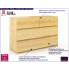 Fotografia Komoda drewniana z szufladami Verlos 3S - Sosna z kategorii Komody