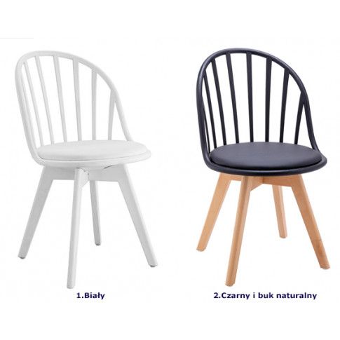 Szczegółowe zdjęcie nr 5 produktu Krzesło patyczak w stylu retro modern Melba - czarne