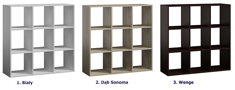 Komorowy regał na książki, dokumenty, zabawki Cesaro 7X