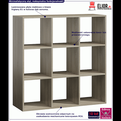 Fotografia Regał komorowy Cesaro 7X - dąb sonoma z kategorii Regały