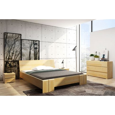 Szczegółowe zdjęcie nr 5 produktu Drewniane łóżko z pojemnikiem Verlos 5X - 5 rozmiarów