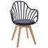 Zdjęcie produktu Krzesło patyczak w stylu retro modern Baltin - czerń i buk.