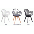 Szczegółowe zdjęcie nr 8 produktu Krzesło patyczak w stylu retro modern Baltin - czerń i buk