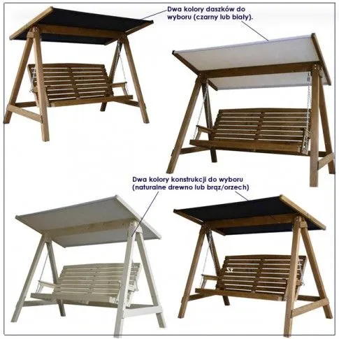 Zdjęcie herlox ogrodowa 3-osobowa brązowa orzech | Edinos.pl