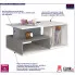 Fotografia Loftowy stolik kawowy Keero - biały+beton z kategorii Ławy i stoliki