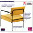 Fotografia Vintage fotel Irene - żółty z kategorii Fotele wypoczynkowe