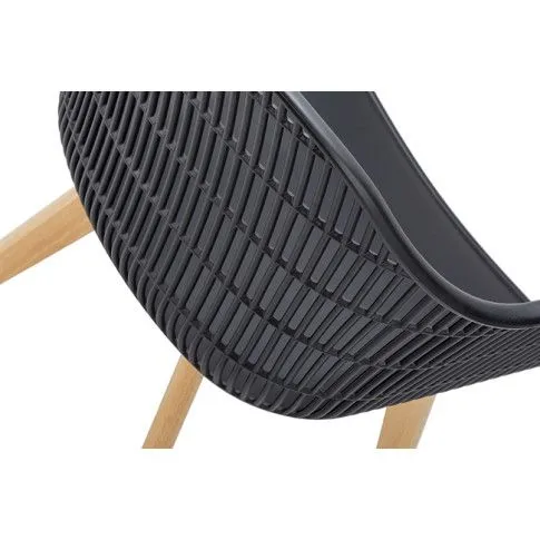 Szczegółowe zdjęcie nr 6 produktu Krzesło ażurowe patyczak z oparciem Cesta - czerń i jesion