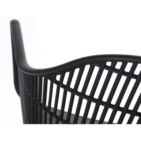 Szczegółowe zdjęcie nr 8 produktu Krzesło ażurowe patyczak z oparciem Cesta - czarne