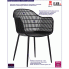 Fotografia Krzesło ażurowe patyczak z oparciem Cesta - czarne z kategorii Krzesła do salonu
