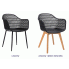 Szczegółowe zdjęcie nr 5 produktu Krzesło ażurowe patyczak z oparciem Cesta - czarne