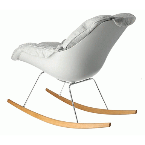 Zdjęcie bujany fotel Dewrox szary z poduszką | Edinos.pl