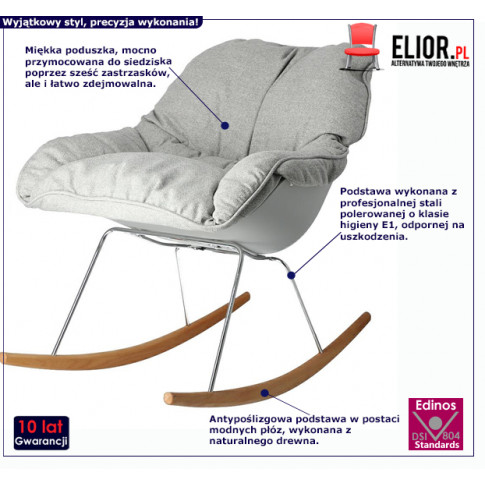 Fotografia Bujany fotel Dewrox - szary z kategorii Fotele wypoczynkowe