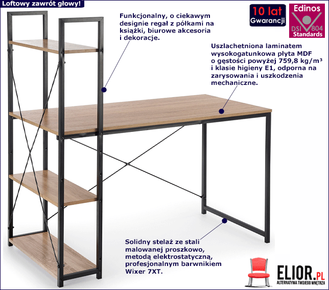 Loftowe biurko Lusso 2X.