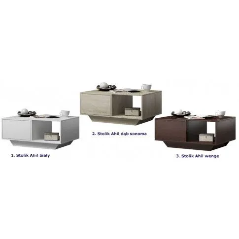 Szczegółowe zdjęcie nr 4 produktu Biały stolik kawowy Heris