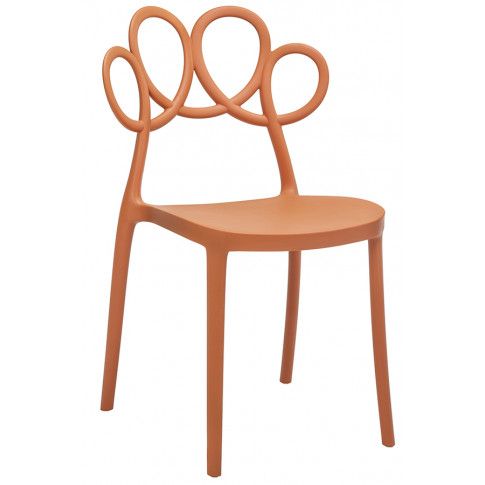Zdjęcie produktu Krzesło do kuchni ażurowe Fiori - brązowe.