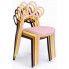 Szczegółowe zdjęcie nr 10 produktu Krzesło z ażurowym oparciem Fiori - różowe