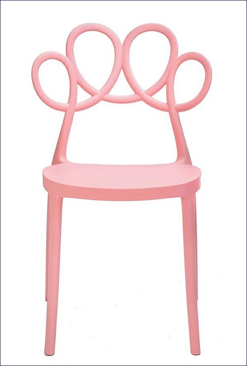 Ażurowe krzesło Fiori różowe