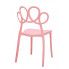Szczegółowe zdjęcie nr 4 produktu Krzesło z ażurowym oparciem Fiori - różowe