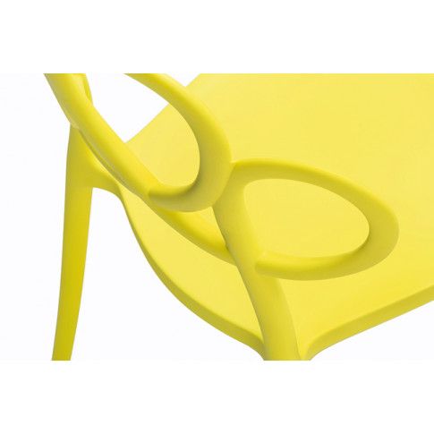 Szczegółowe zdjęcie nr 6 produktu Krzesło do kuchni nowoczesne Fiori - żółte
