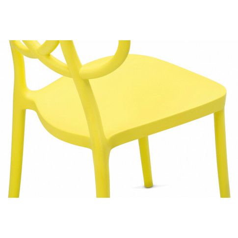 Szczegółowe zdjęcie nr 5 produktu Krzesło do kuchni nowoczesne Fiori - żółte