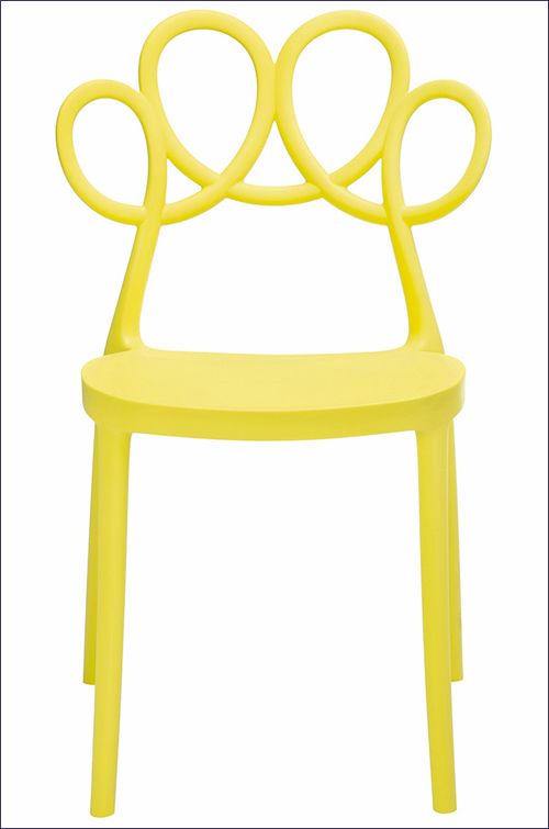 Ażurowe krzesło Fiori żółte