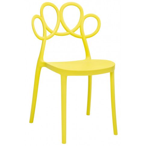 Zdjęcie produktu Krzesło do kuchni nowoczesne Fiori - żółte.