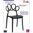 Fotografia Ażurowe krzesło kuchenne Doreno - czarne z kategorii Kuchnia i jadalnia